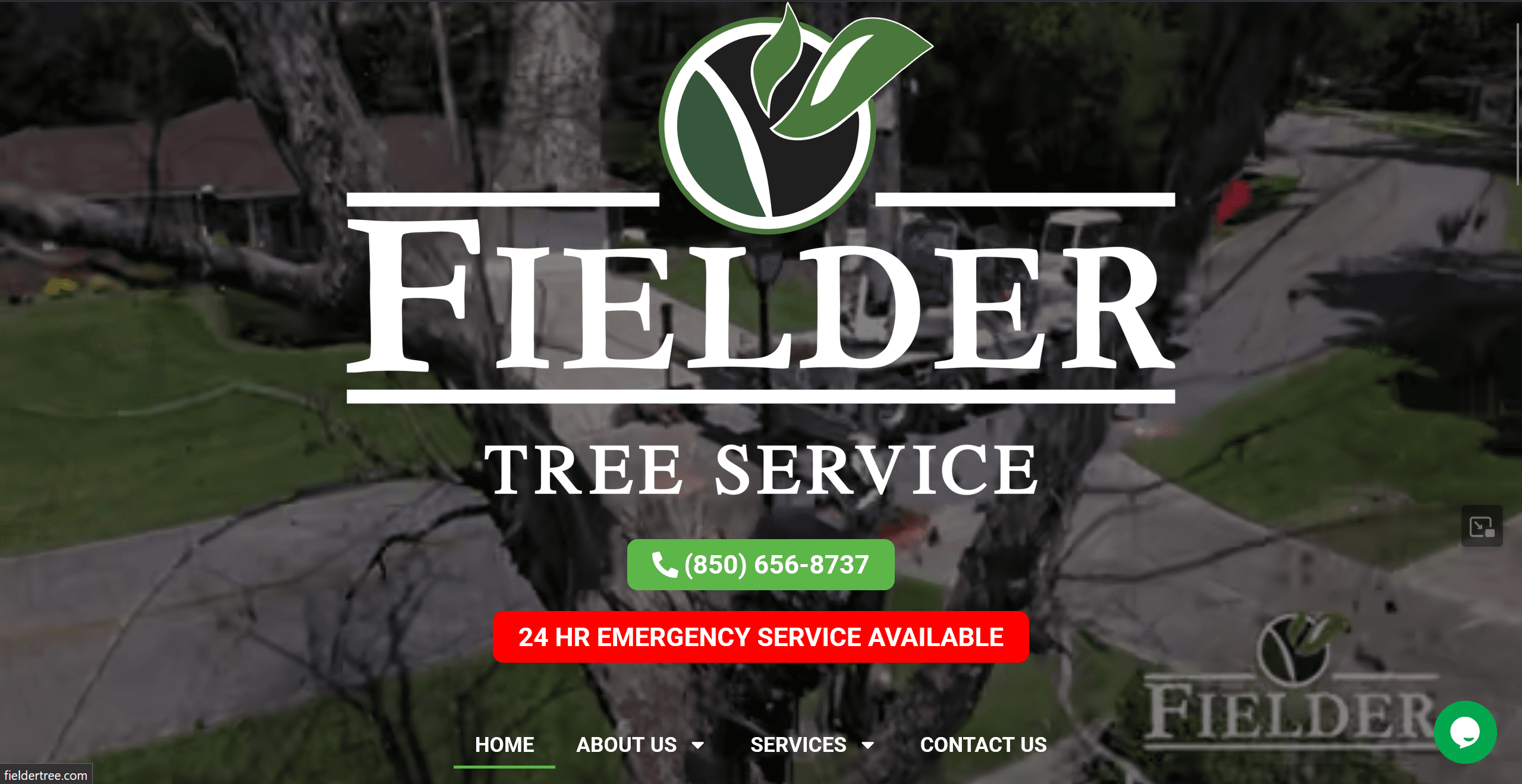 Fielder Tree Service website screenshot