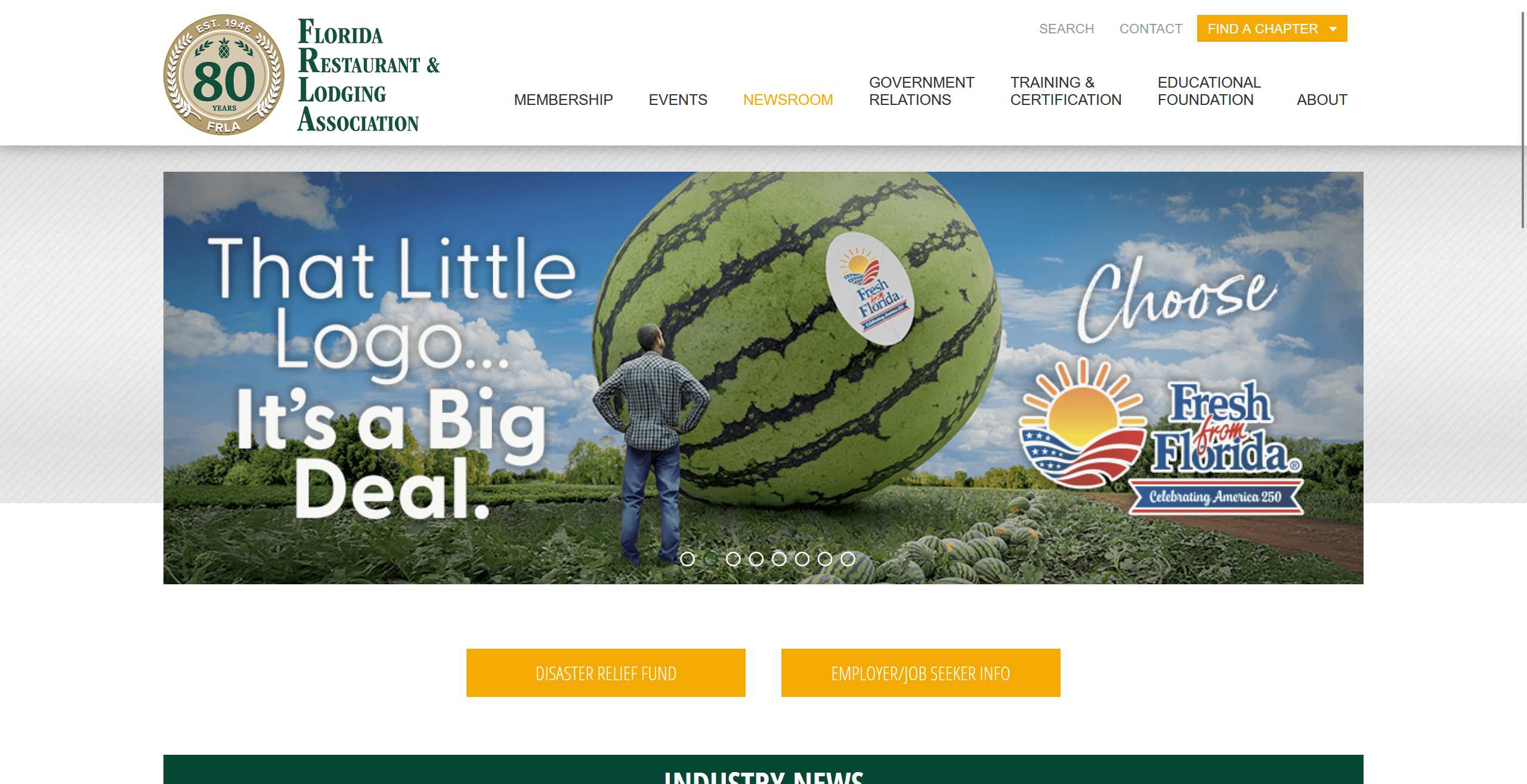 FRLA website screenshot